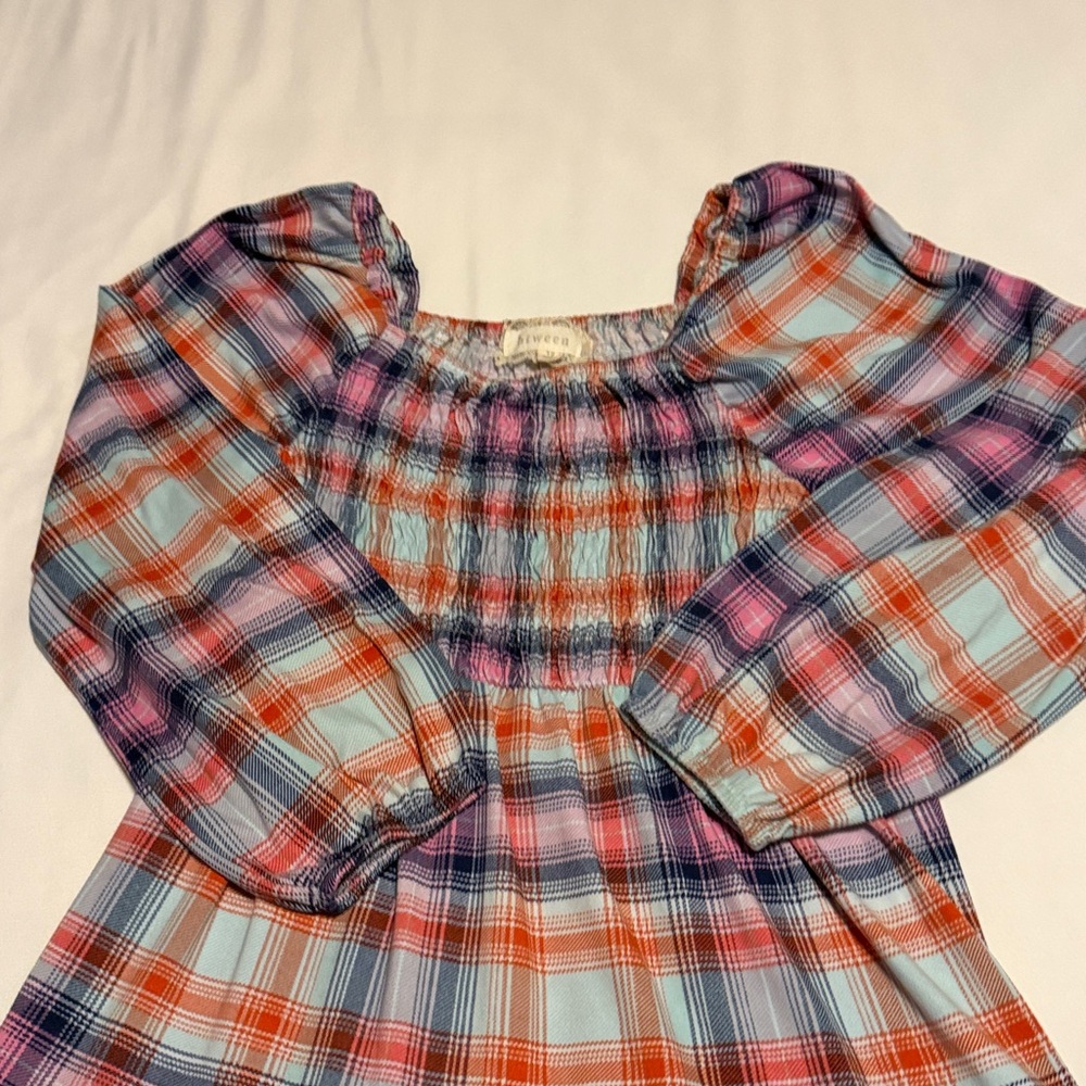 btween Colorful Plaid Kids Dress - Picture 3 of 5